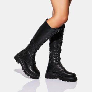 Dolls Kill Fine as Fuh Knee High Boots